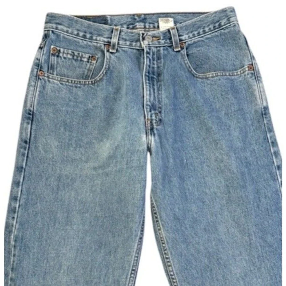 Vintage Levi's 569 Large Straight Fit Denim Jeans Light Wash Men’s Size 32 By 36